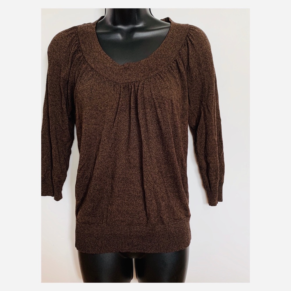 Brown 3/4 sleeve top